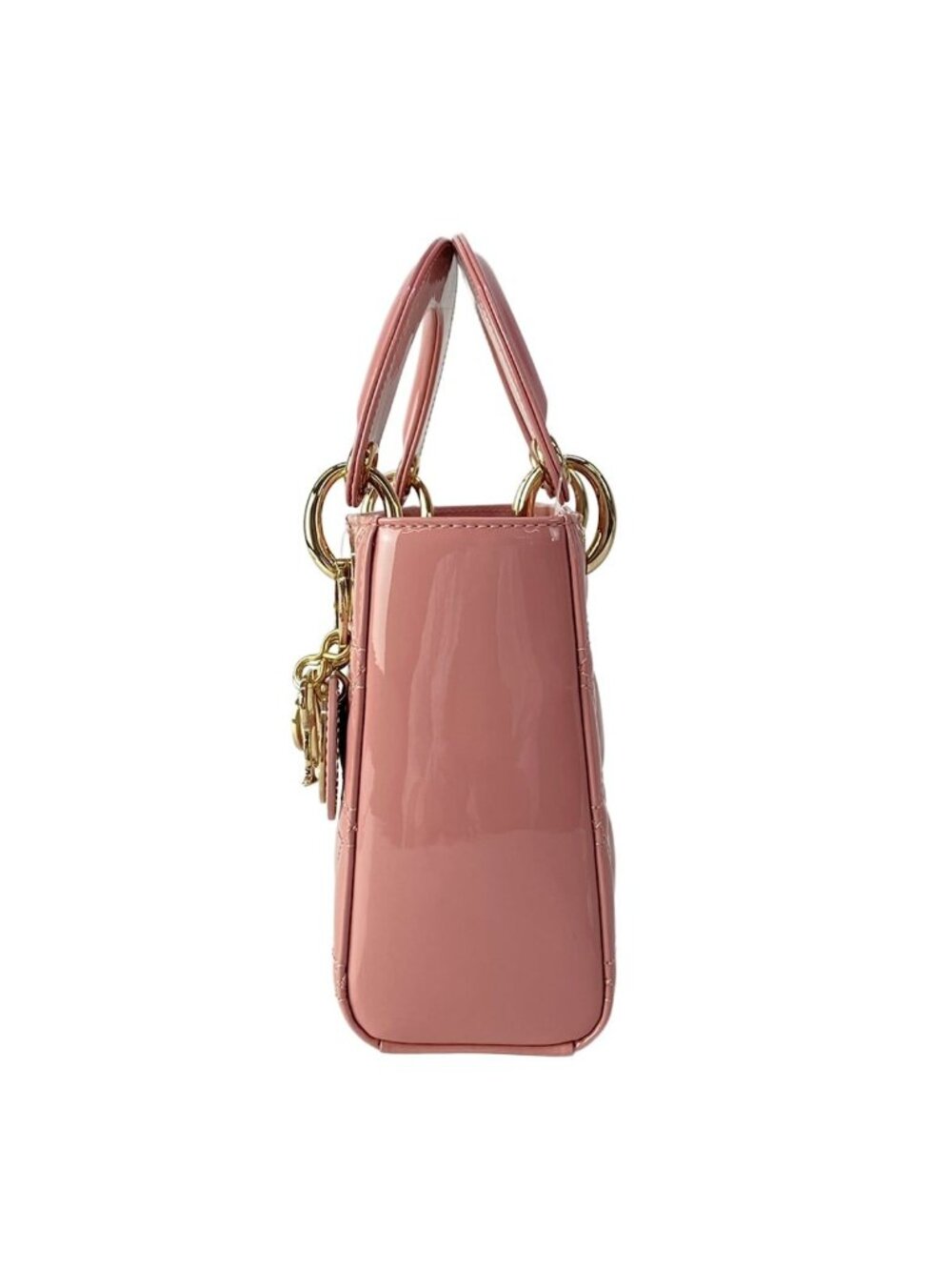 Dior Lady Mini Bag Pink Gold Leather - Picture 4 of 15
